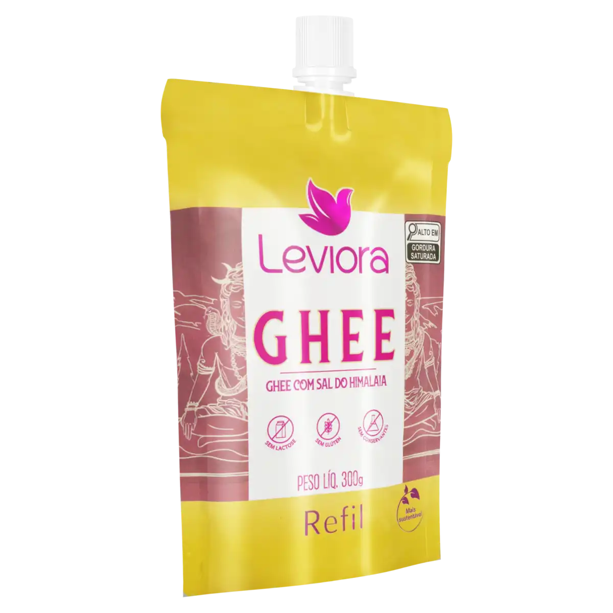 Ghee com Sal do Himalaia Leviora Squeeze 300g Refil
