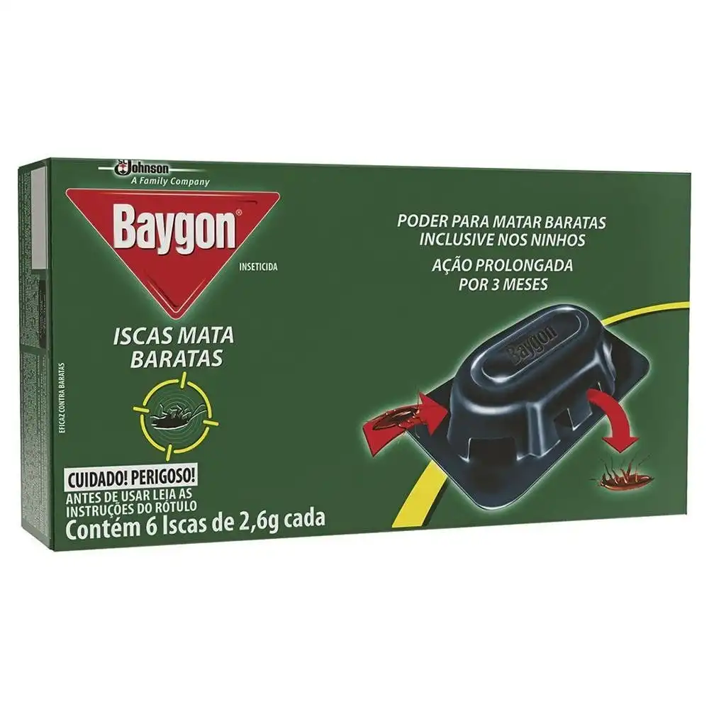 Inseticida Baygon 6 Iscas Mata Barata