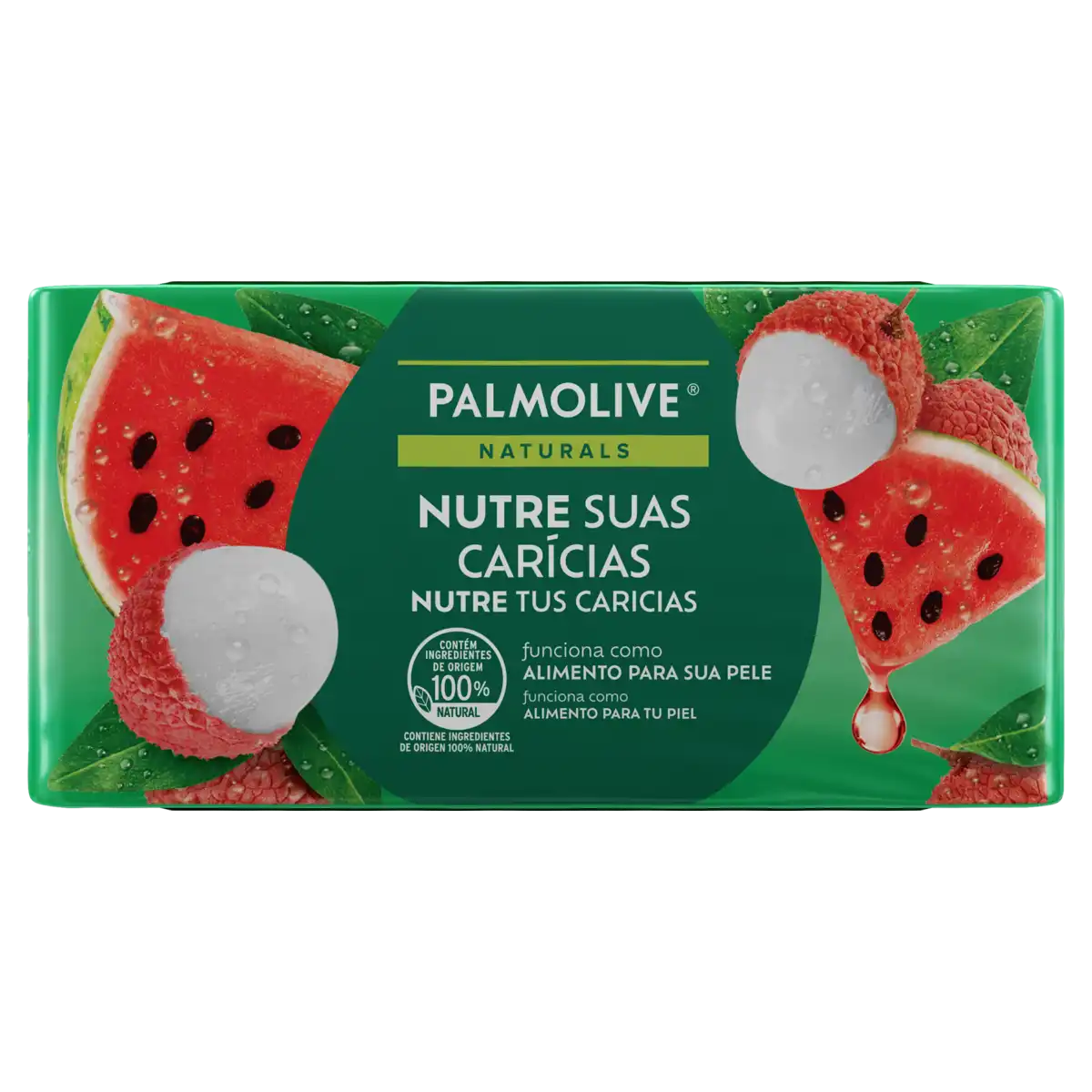 Pack Sabonete Barra Hidratação Refrescante Melancia e Lichia Palmolive Naturals Envoltório 510g 6 Unidades