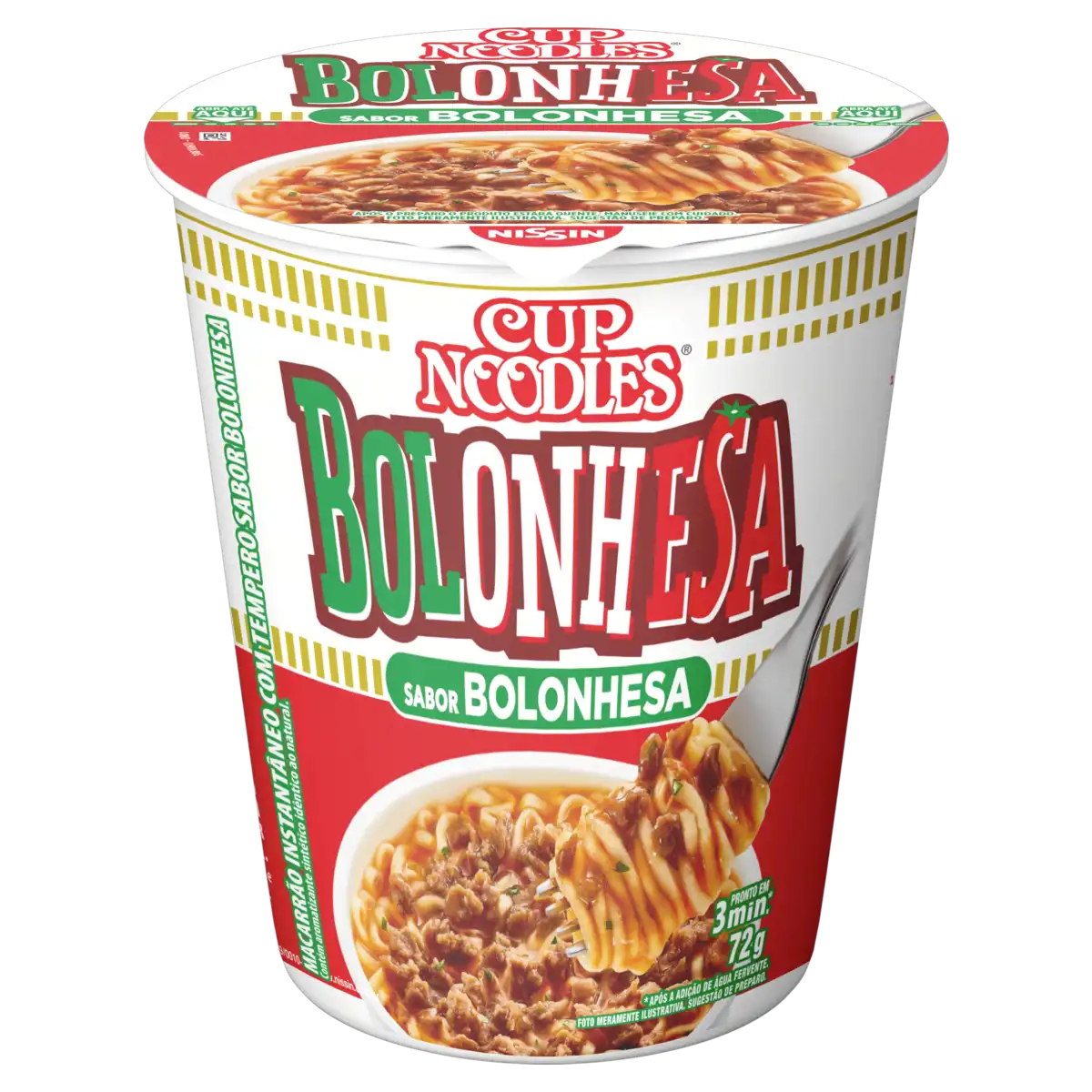 Macarrão Instantâneo Bolonhesa Cup Noodles Copo 72g
