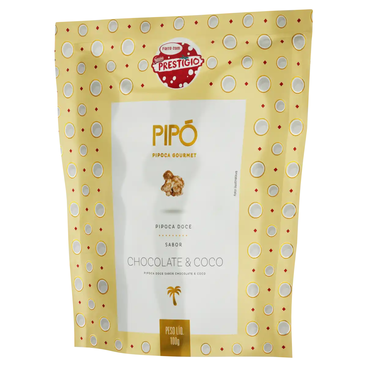 Pipoca Pronta Doce Prestígio Pipó Gourmet Sachê 100g