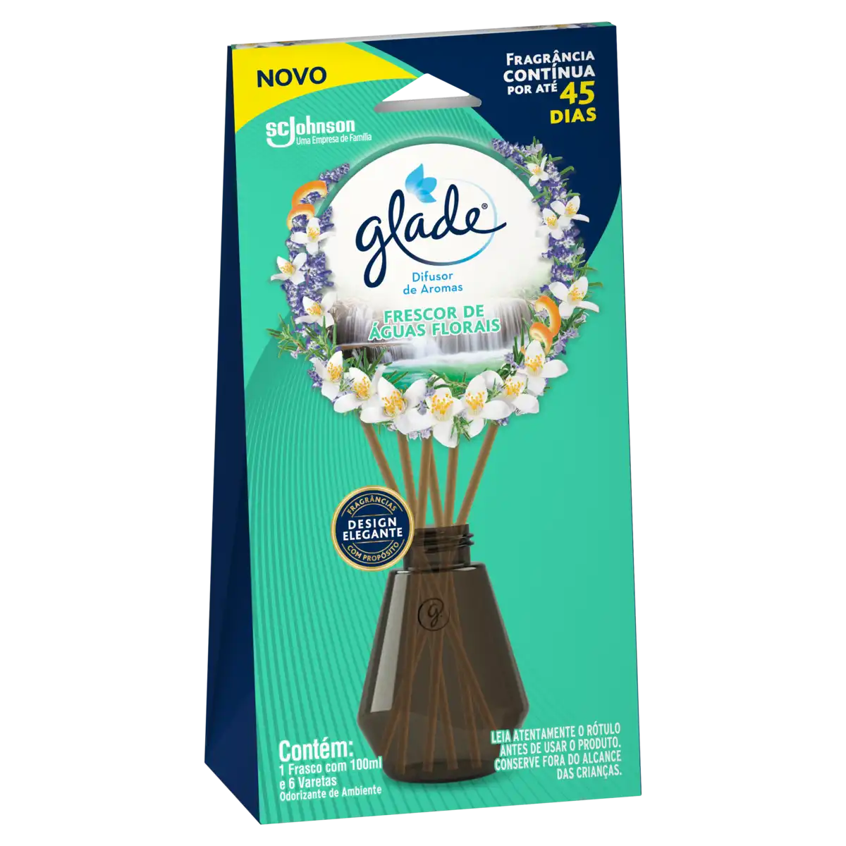 Difusor de Aromas Frescor de Águas Florais Glade Caixa 100ml