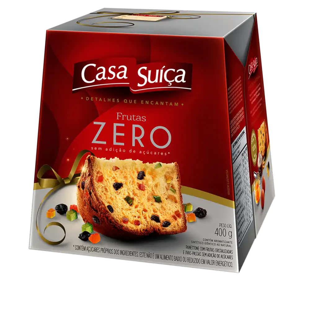 Panetone Casa Suiça Zero Açucar Frut 400g