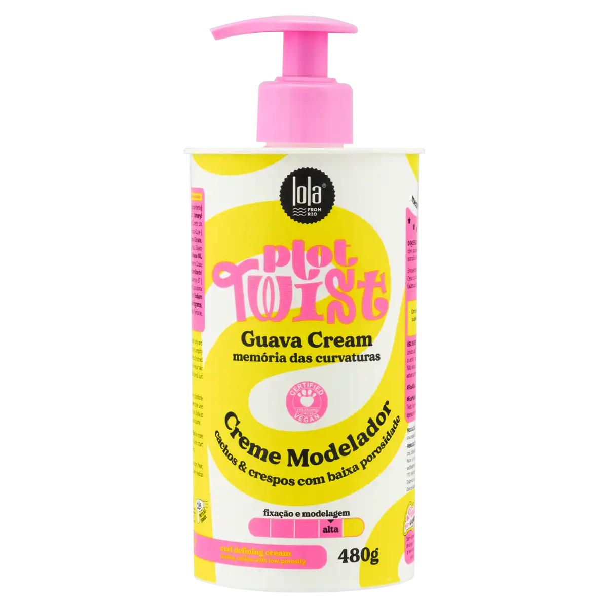 Modelador Creme Alta Lola from Rio Plot Twist Guava Frasco 480g Pump