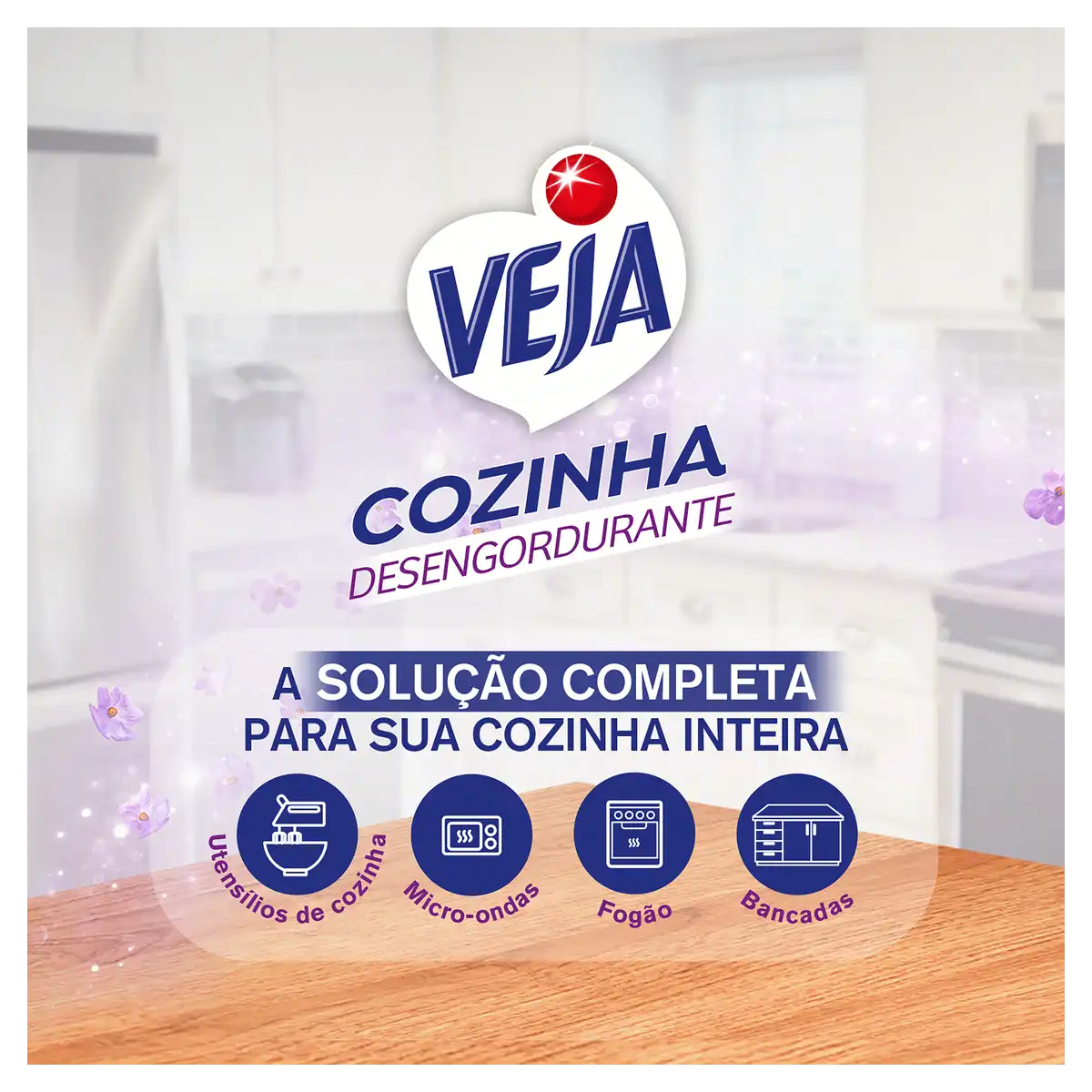 Limpador Desengordurante Cozinha Lavanda Veja Sachê 400ml
