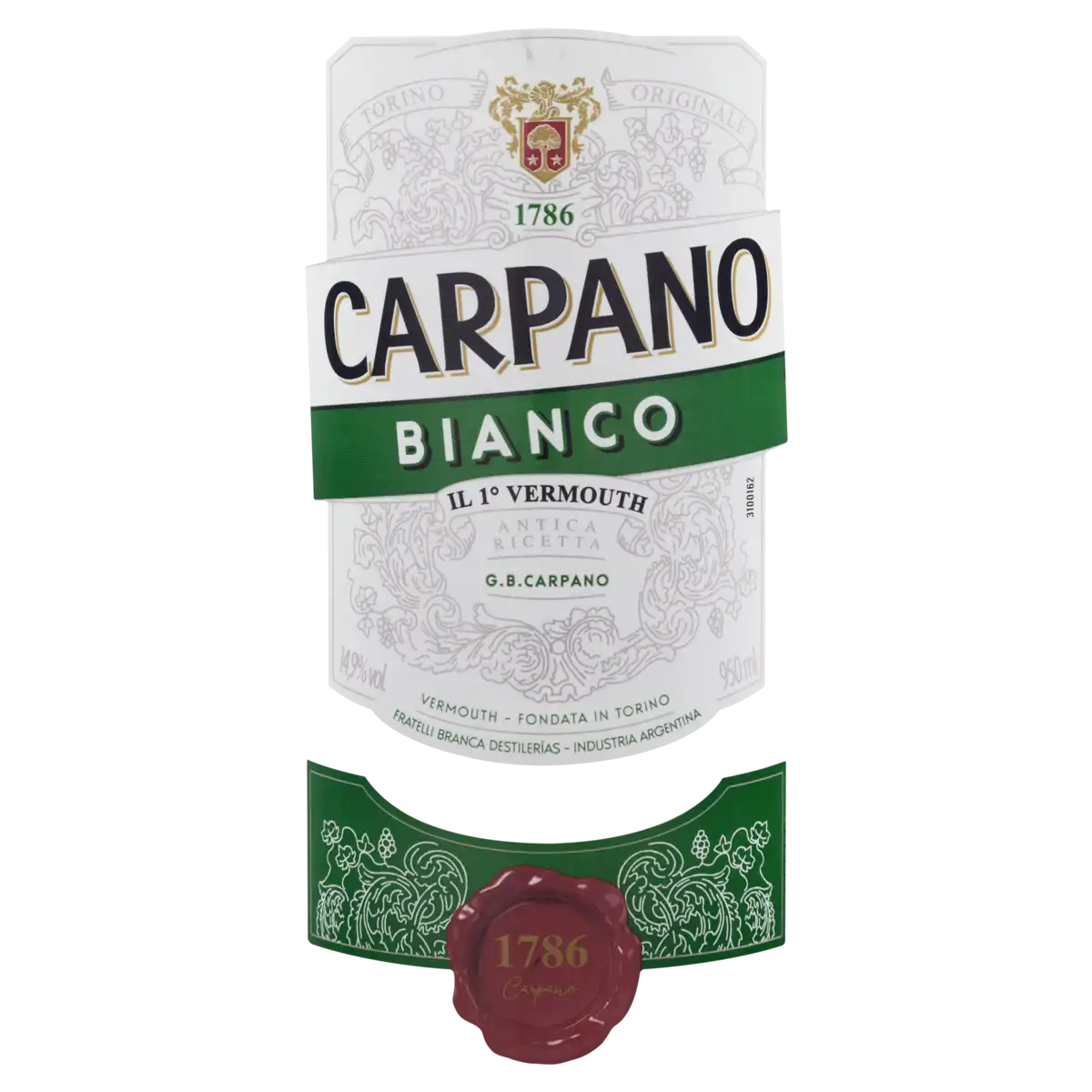Vermute Bianco Carpano Garrafa 950ml