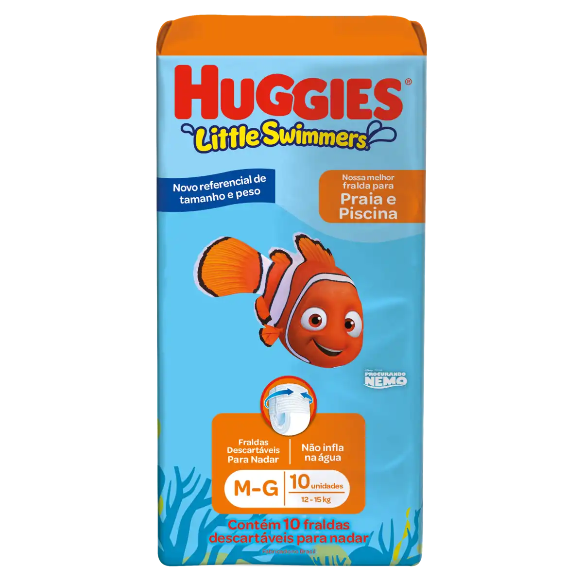 Fralda Descartável Infantil Praia & Piscina Huggies Little Swimmers M-G Pacote 10 Unidades