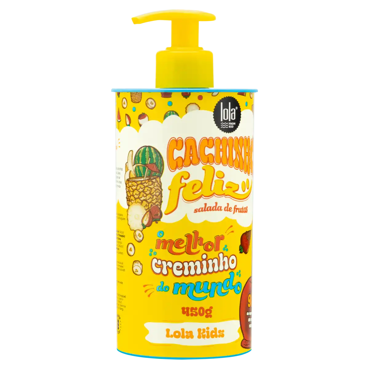 Creme para Pentear Salada de Frutas Lola from Rio Cachinho Feliz Kids Frasco 450g Pump