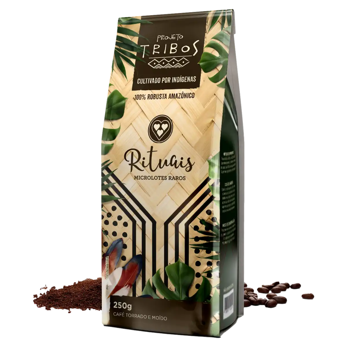 Café Torrado e Moído 3 Corações Rituais Projeto Tribos Pacote 250g Microlotes Raros