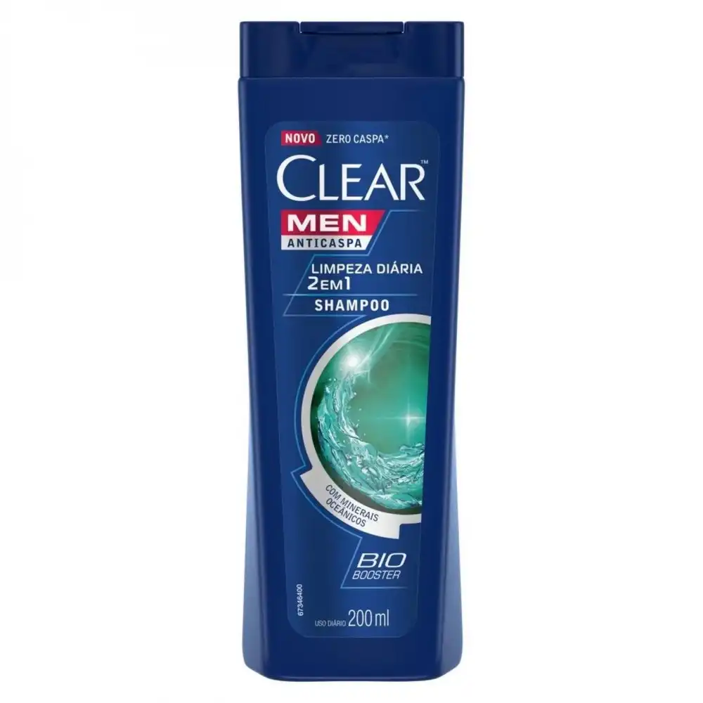 Shampoo Clear 200ml Men Anticaspa Limpeza Diária
