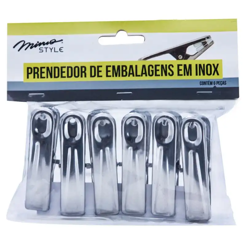 Prendedor de Embalagem Aço Inox Mimo Style Unidade