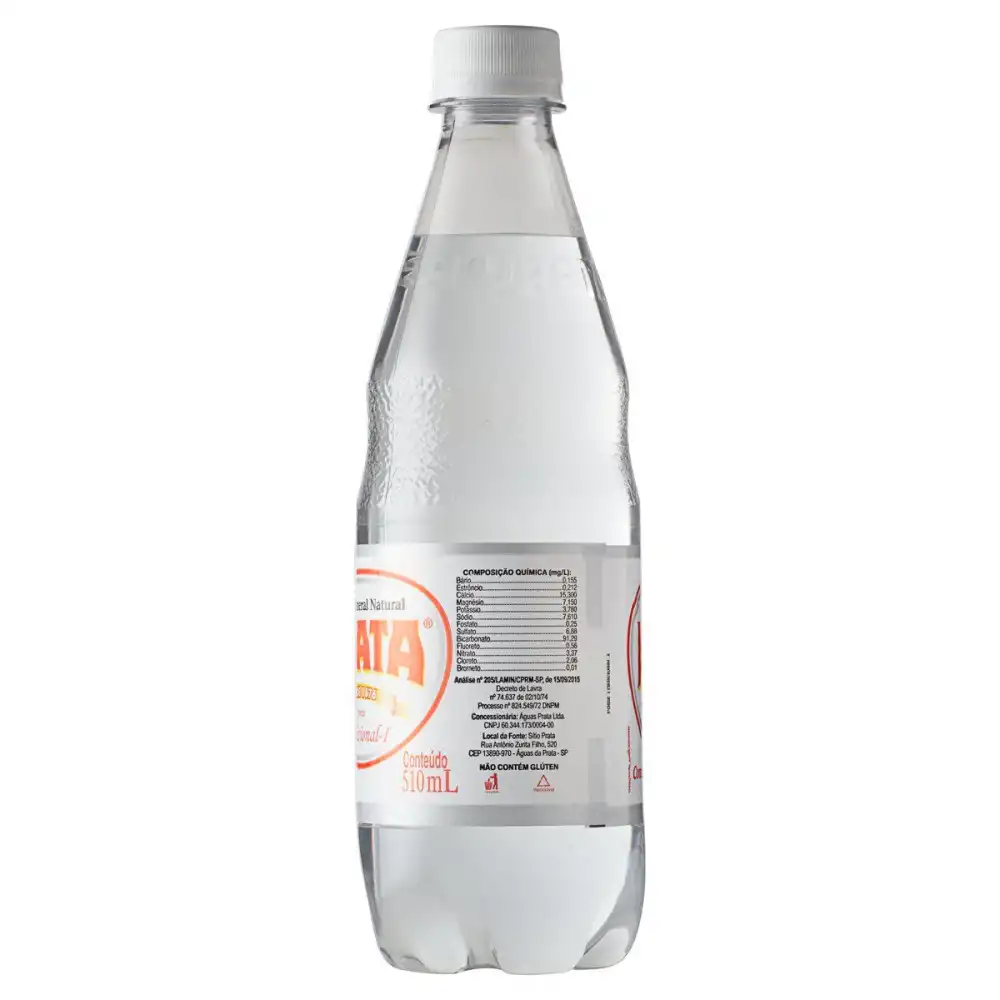 Agua Mineral Prata c Gas 510ml