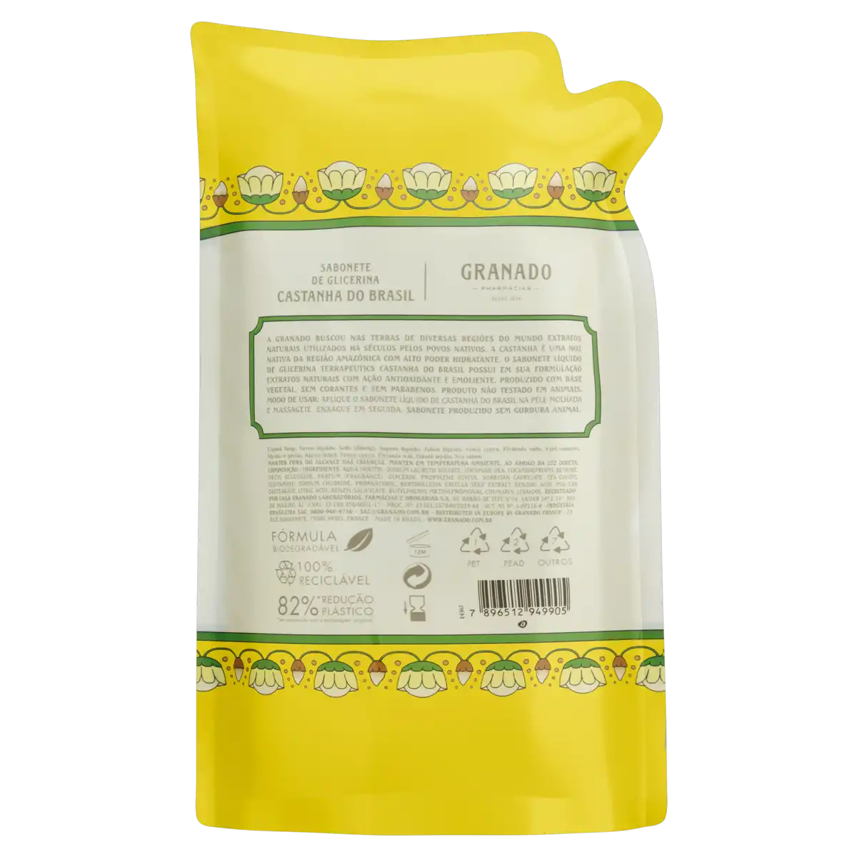 Sabonete Líquido de Glicerina Castanha-do-Brasil Granado Terrapeutics Sachê 300ml Refil