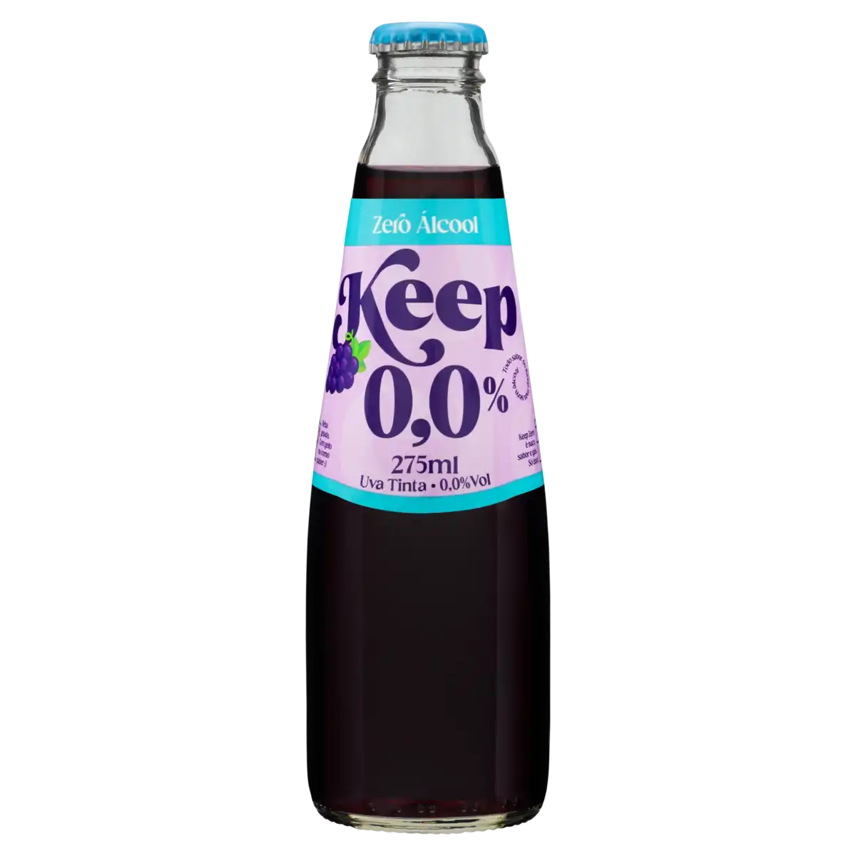 Bebida Adoçada Gaseificada Uva Tinta Keep Garrafa 275ml