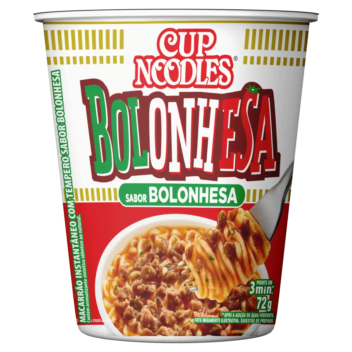 Macarrão Instantâneo Bolonhesa Cup Noodles Copo 72g