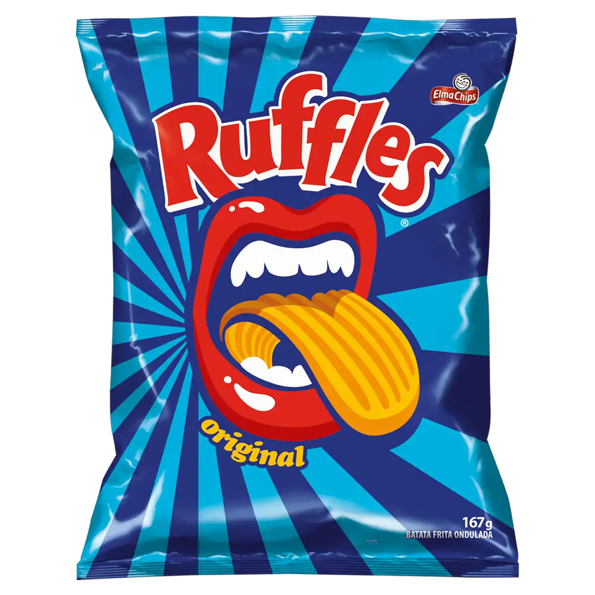 Batata Frita Ondulada Original Elma Chips Ruffles Pacote 167g