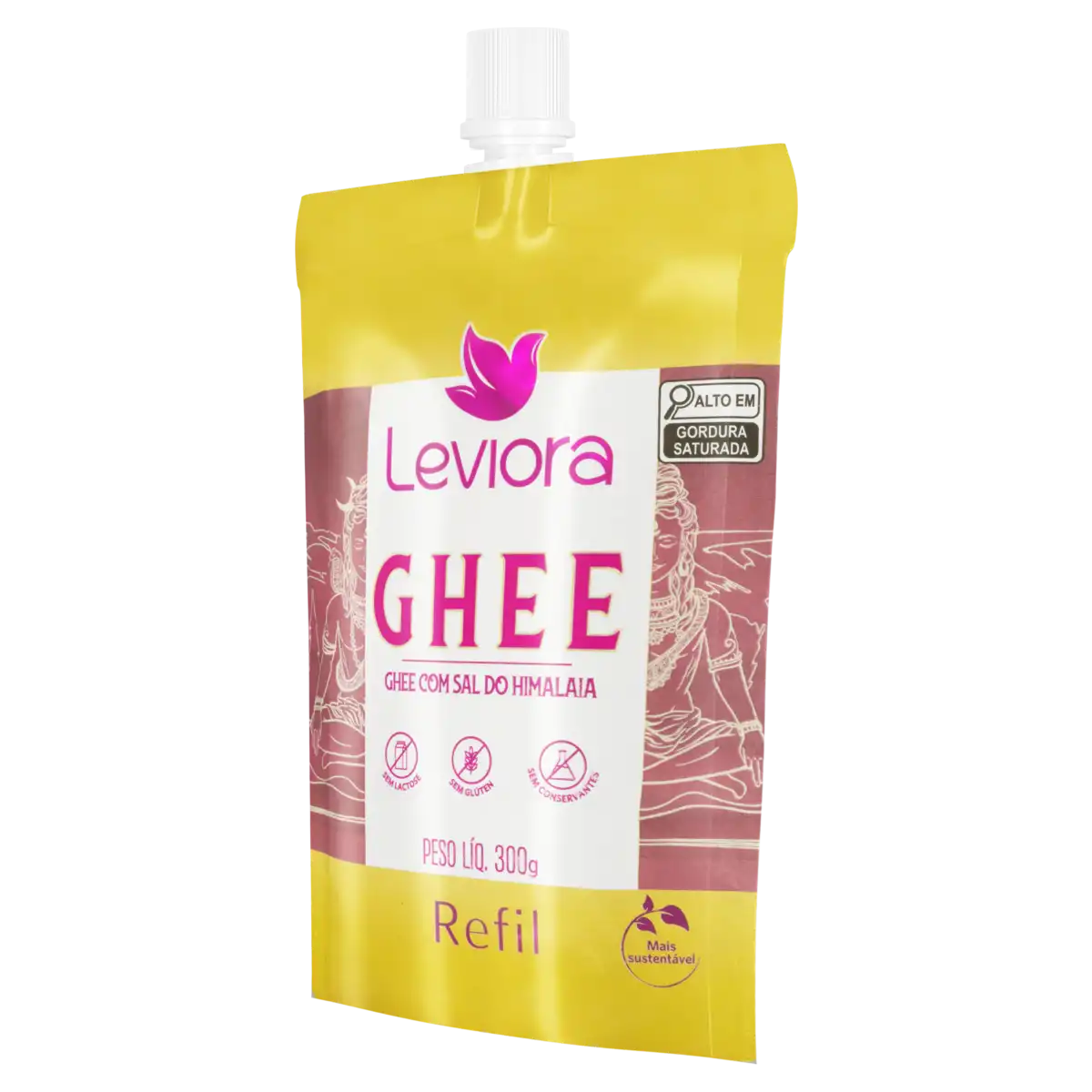 Ghee com Sal do Himalaia Leviora Squeeze 300g Refil