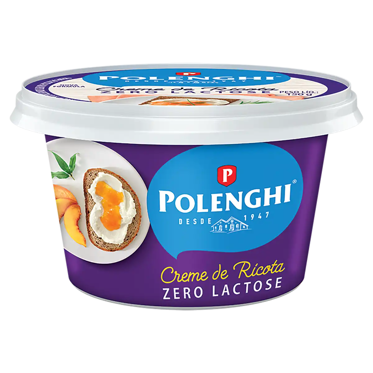 Creme de Queijo Ricota Zero Lactose Polenghi Pote 150g