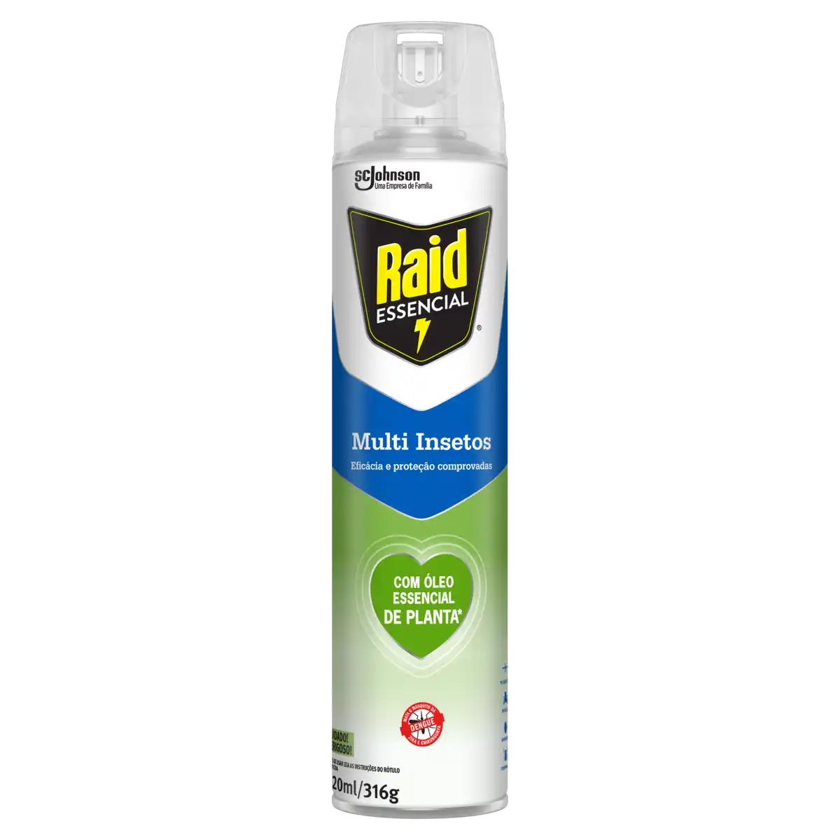 Inseticida Aerossol Multi-Insetos Raid Essencial Frasco 420ml Spray