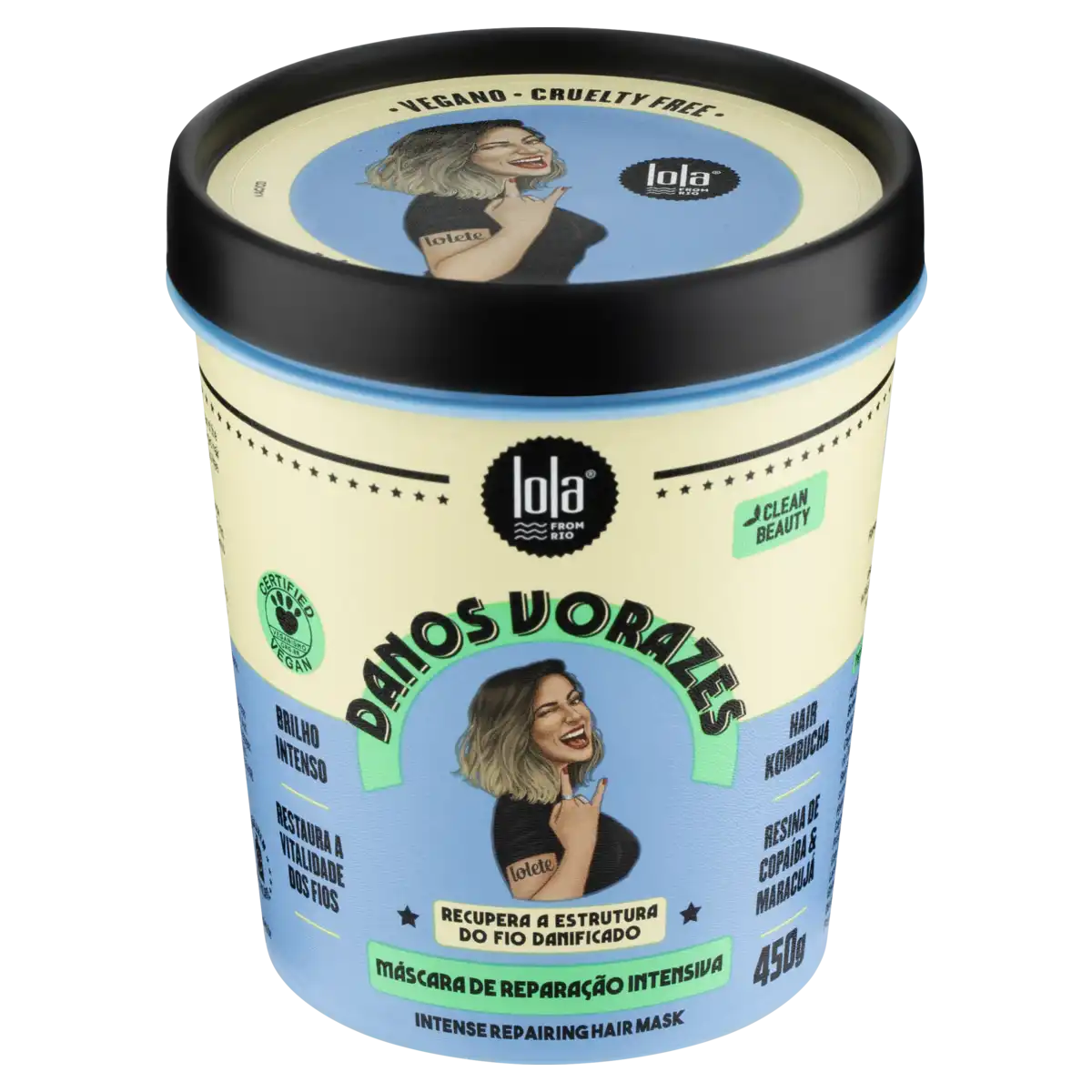 Máscara de Reparação Intensiva Lola from Rio Danos Vorazes Pote 450g