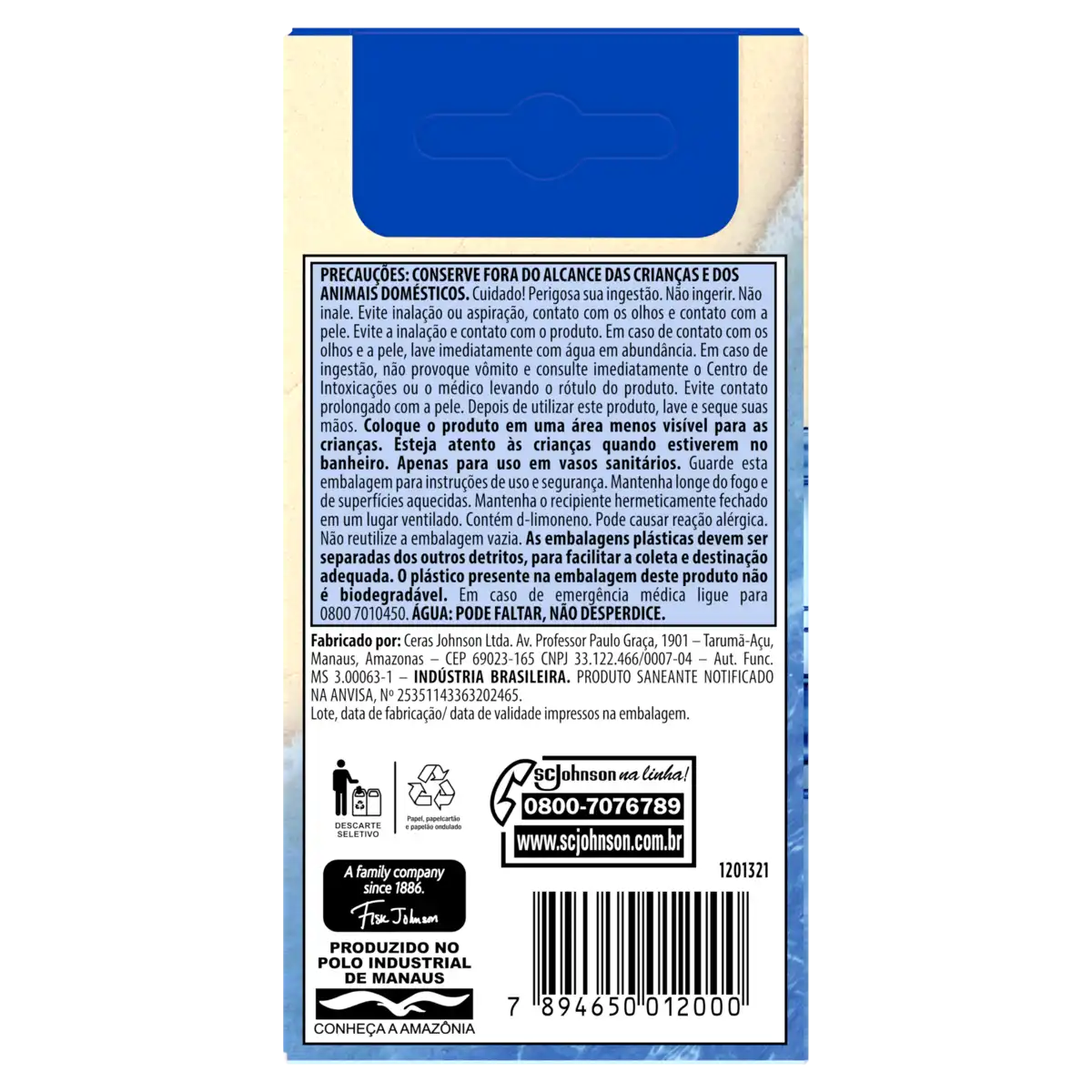Detergente Sanitário Gel Adesivo Azul Pato 38g Refil
