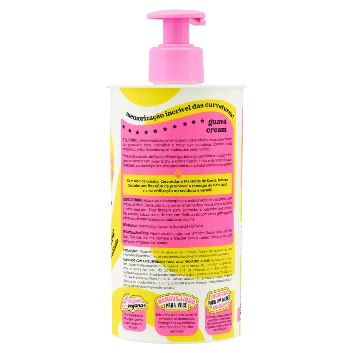 Modelador Creme Alta Lola from Rio Plot Twist Guava Frasco 480g Pump