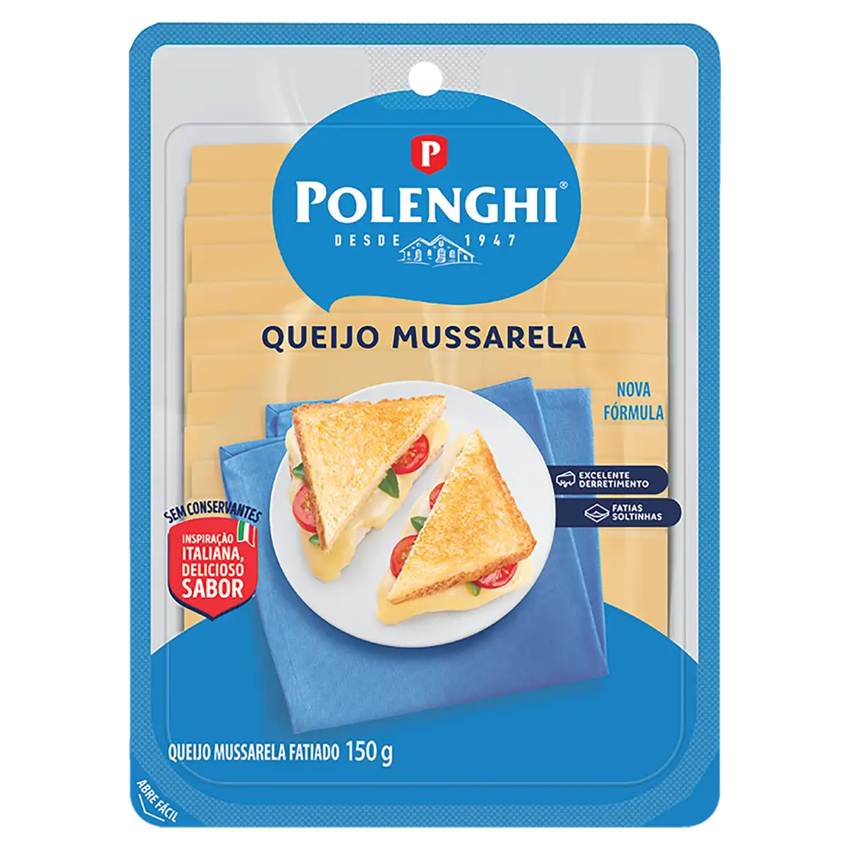 Queijo Mussarela Fatiado Polenghi 150g