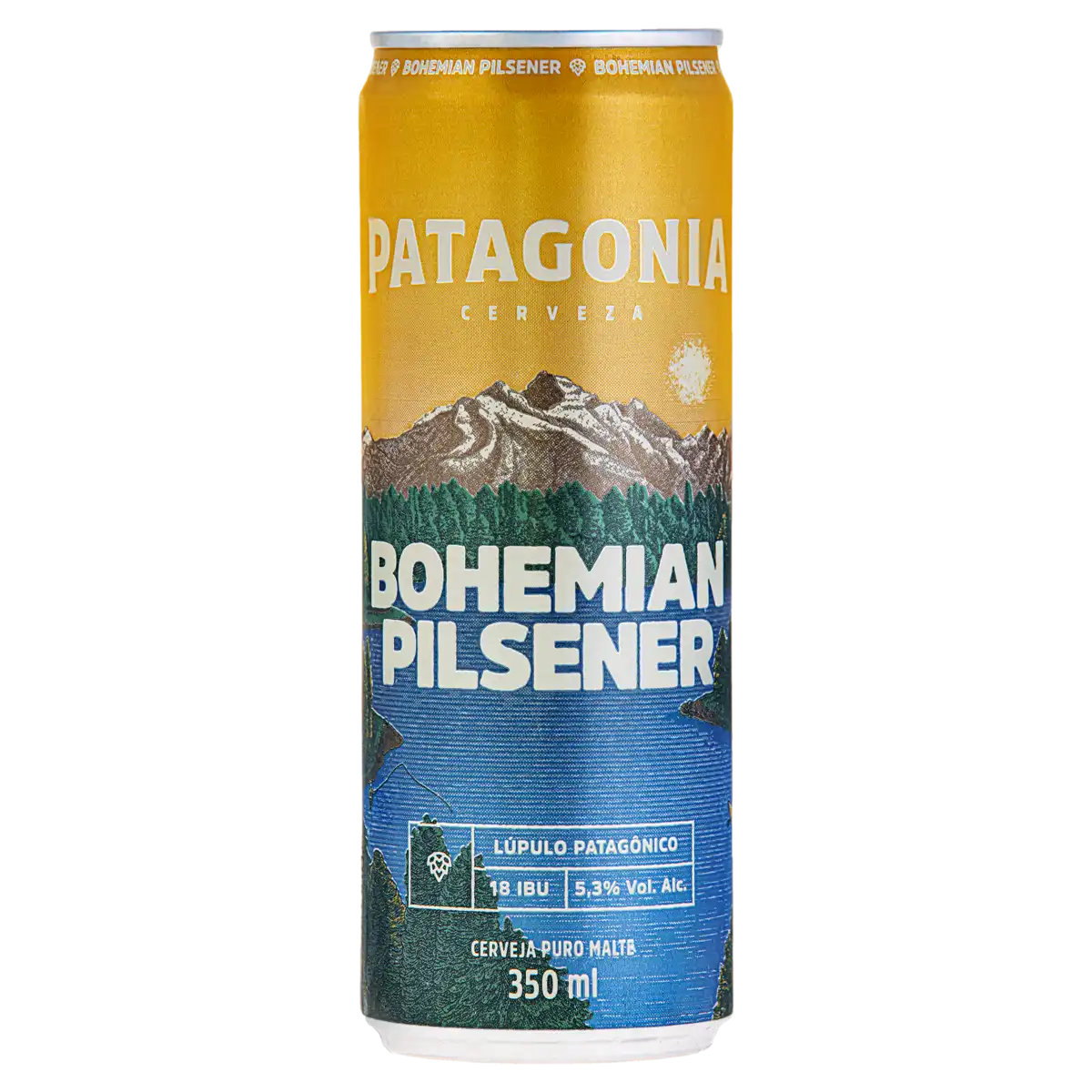 Cerveja Bohemian Pilsener Puro Malte Patagonia Lata 350ml