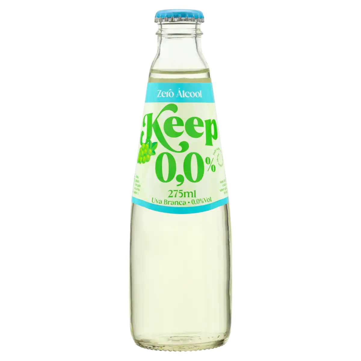 Bebida Adoçada Gaseificada Uva Branca Keep Garrafa 275ml