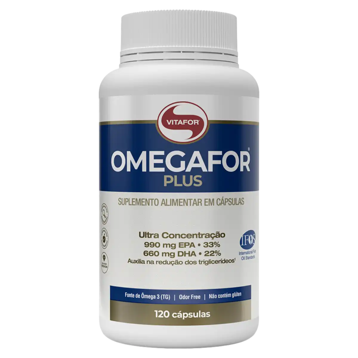 Ômega 3 Vitafor Omegafor Plus Frasco 120 Cápsulas