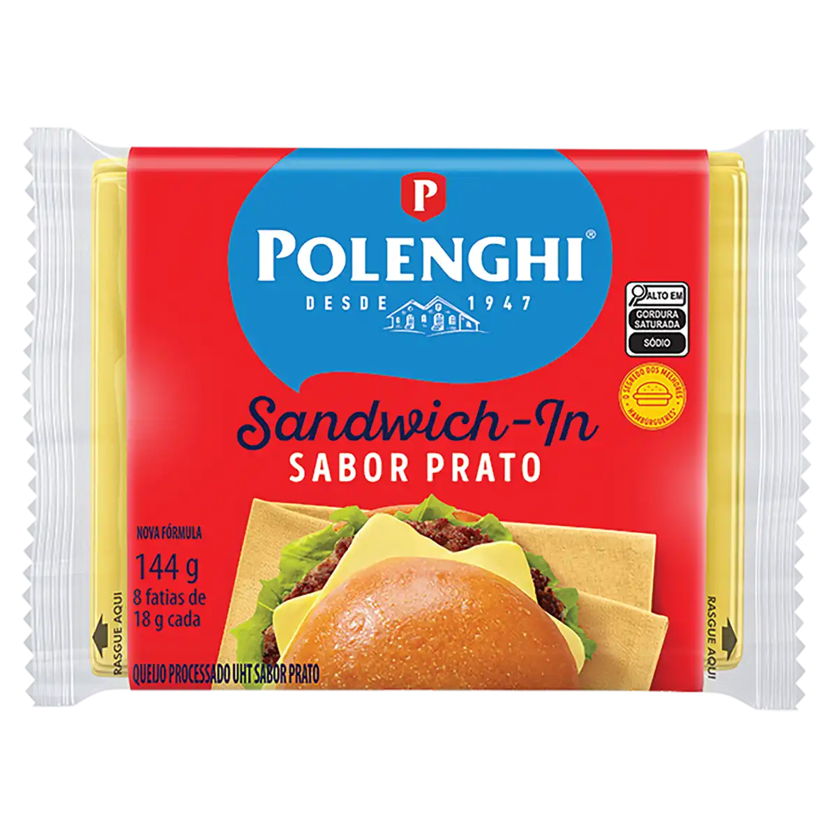 Queijo Processado UHT Prato Polenghi Sandwich-In 144g