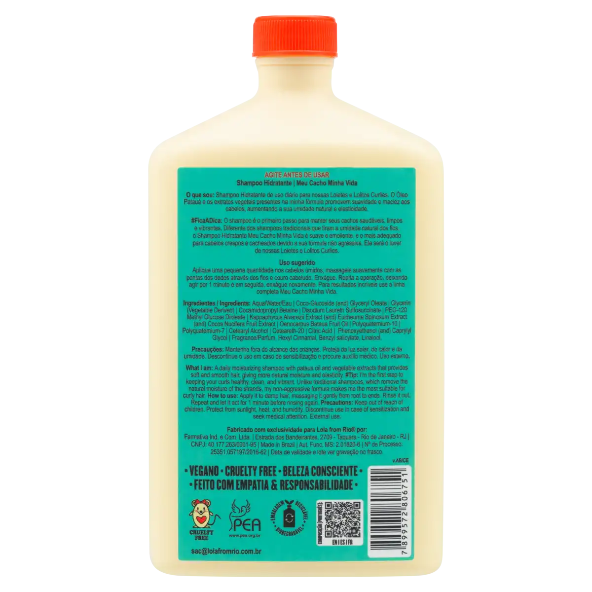 Shampoo Hidratante Lola from Rio Meu Cacho Minha Vida Frasco 500ml