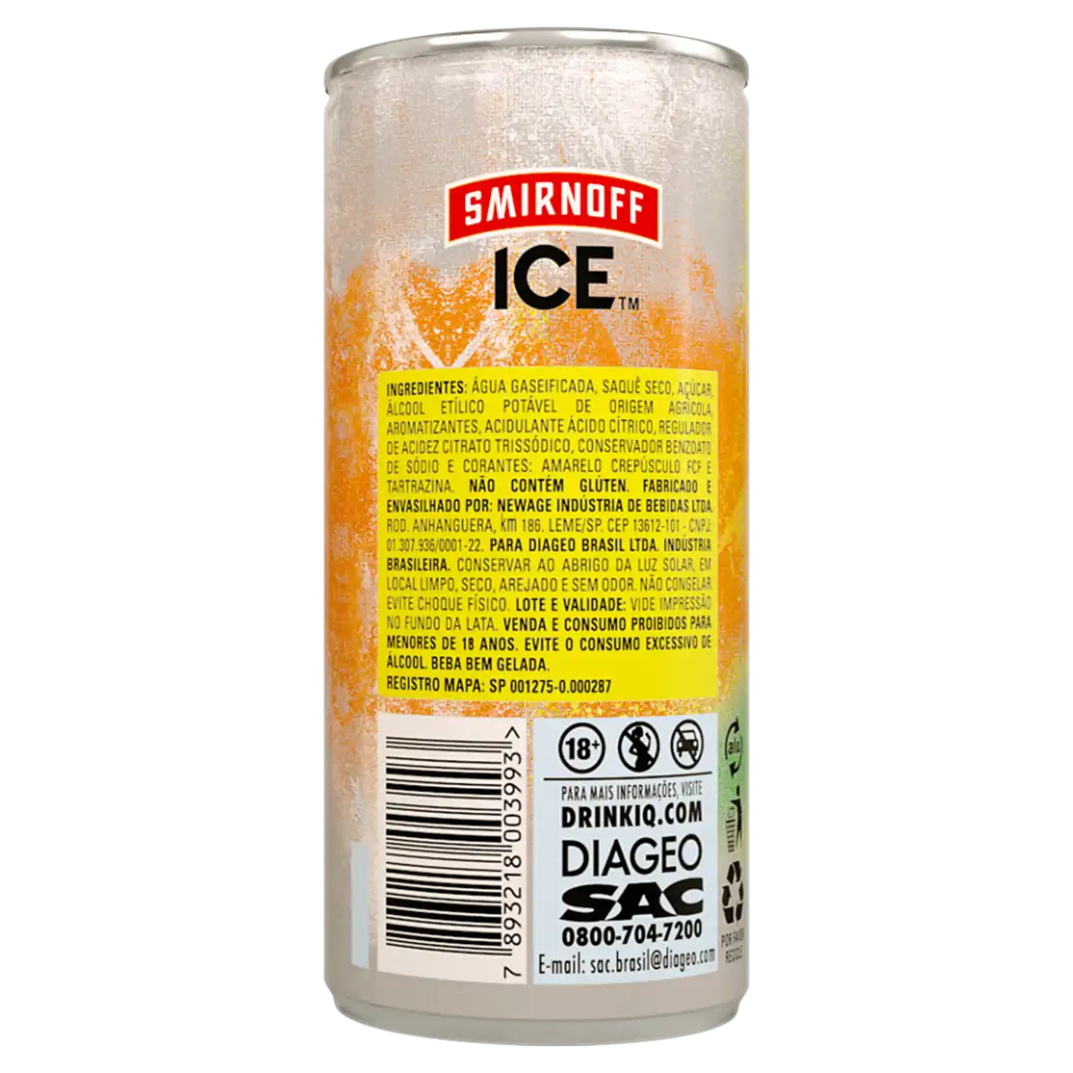 Bebida Mista Alcoólica Gaseificada Tropical Smirnoff Ice Lata 269ml