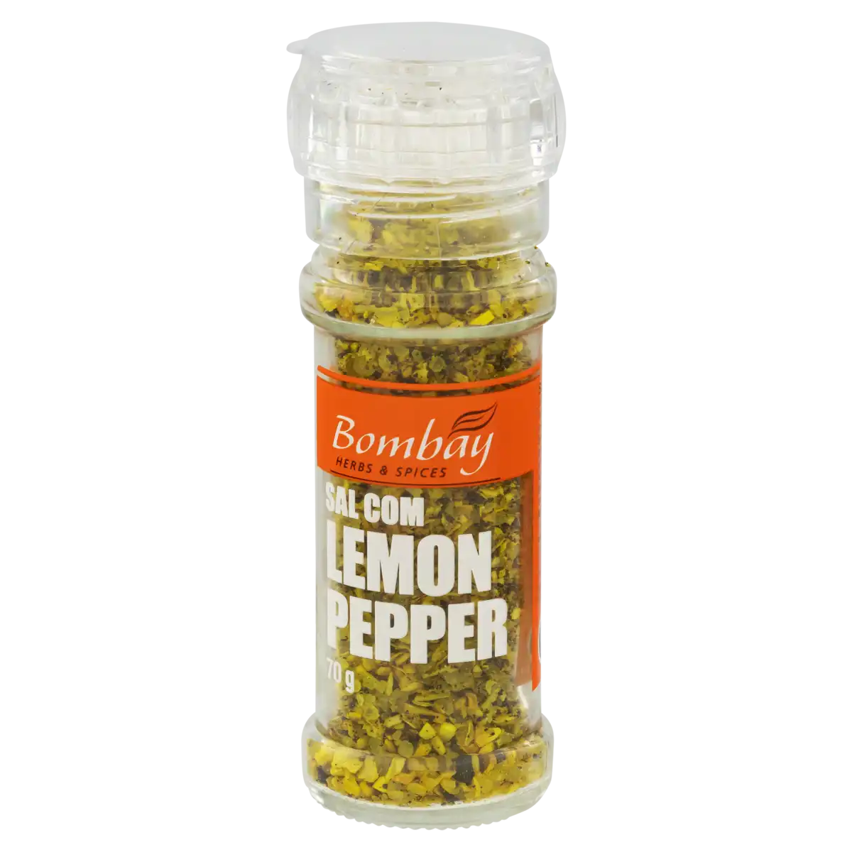 Sal com Moedor Lemon Pepper Bombay Herbs & Spices Vidro 70g