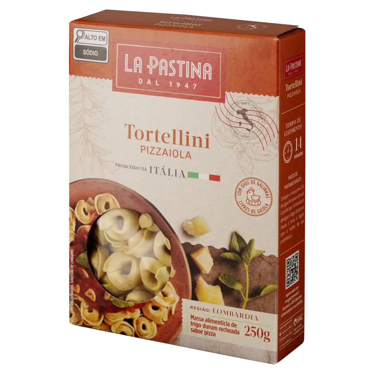 Tortelini Recheio Pizza La Pastina Pizzaiola Caixa 250g