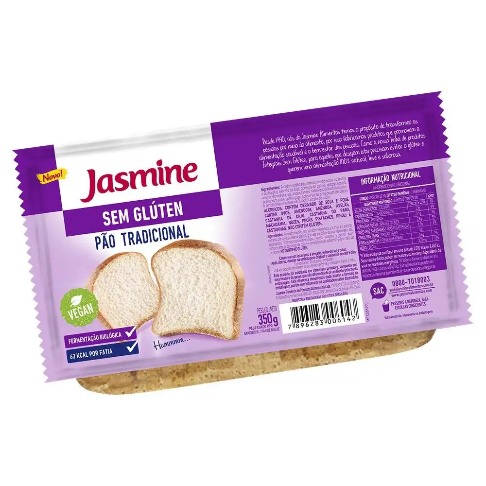 Pao Jasmine Tradicional Sem Gluten 350g