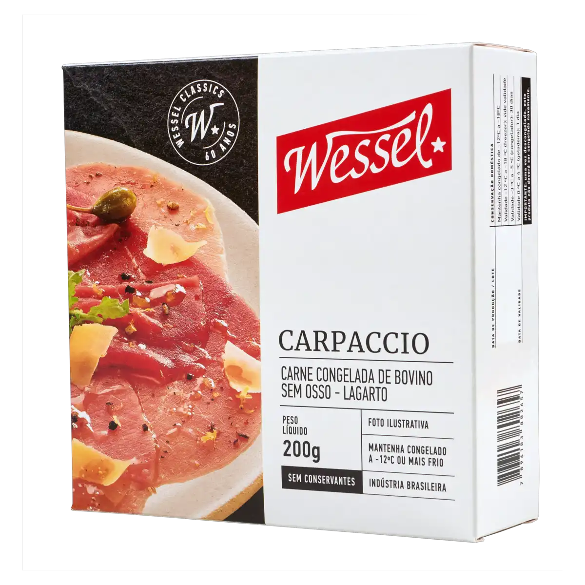 Carpaccio de Lagarto Wessel Caixa 200g