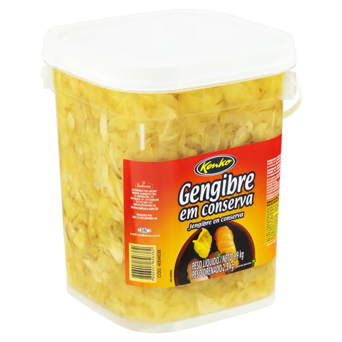 Gengibre em Conserva Kenko Balde 2,5kg