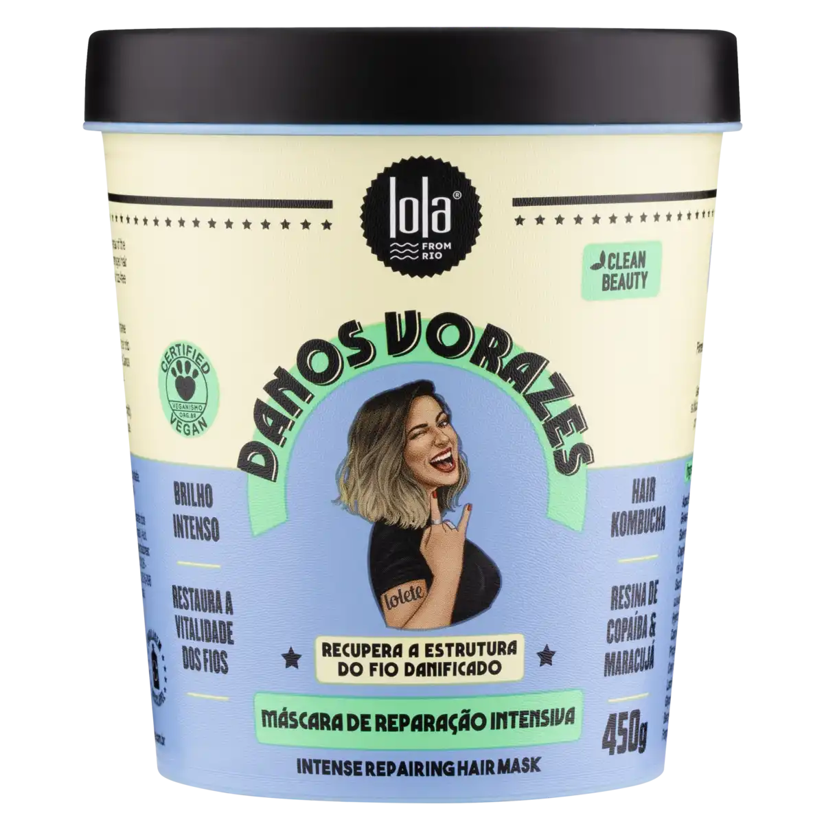 Máscara de Reparação Intensiva Lola from Rio Danos Vorazes Pote 450g