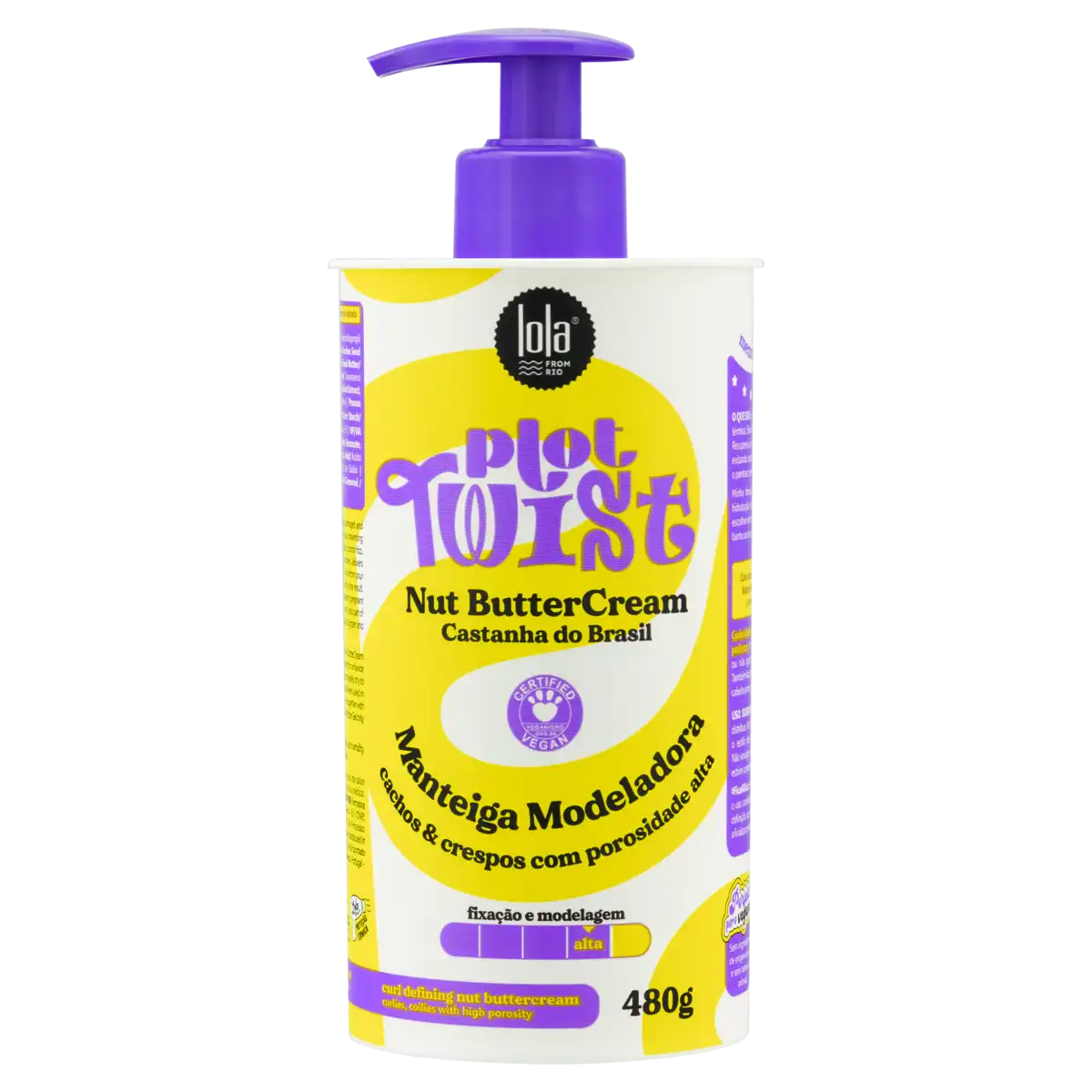 Manteiga Modeladora Creme Lola from Rio Plot Twist Nut Frasco 480g Pump