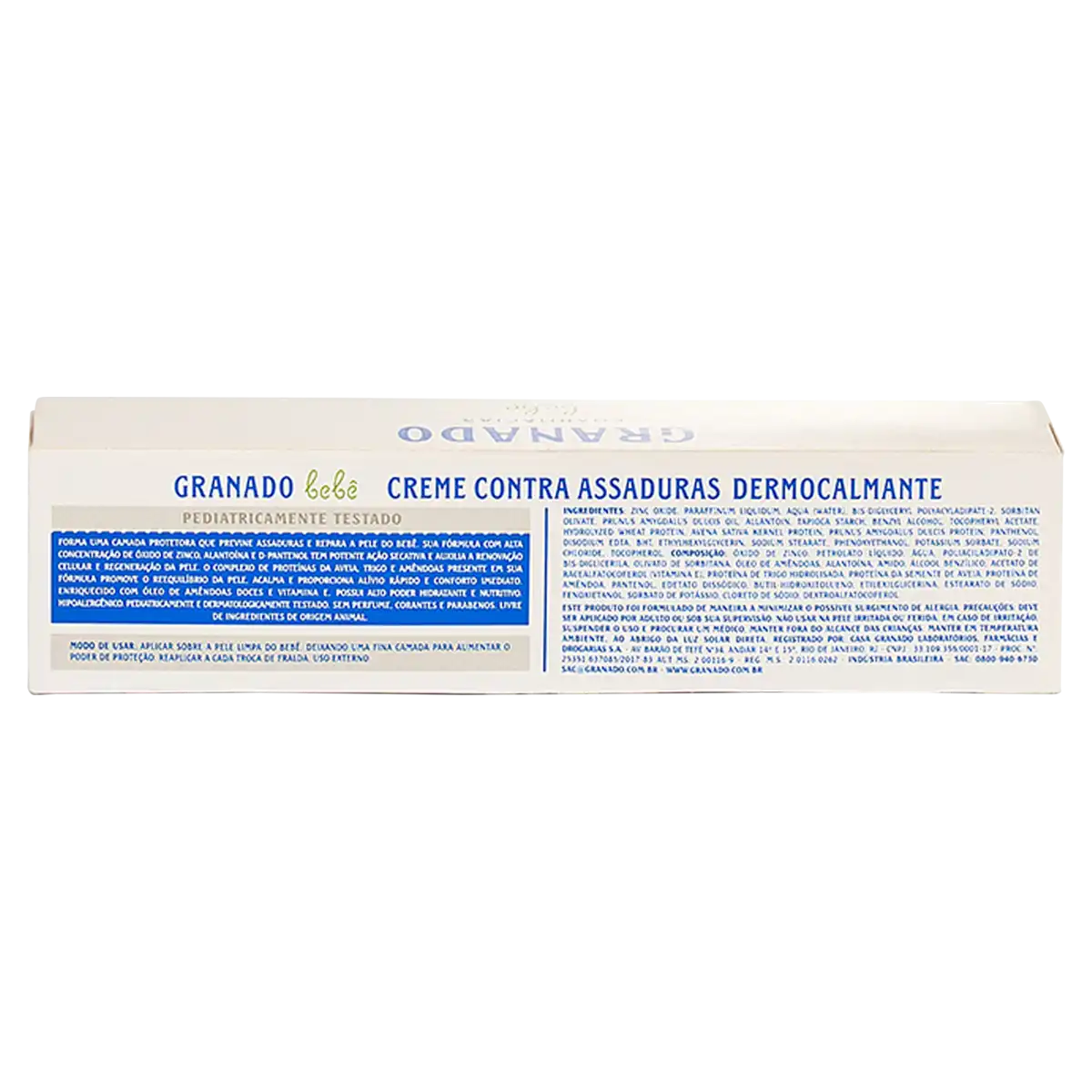 Creme Preventivo de Assaduras Dermocalmante Granado Bebê Caixa 50g