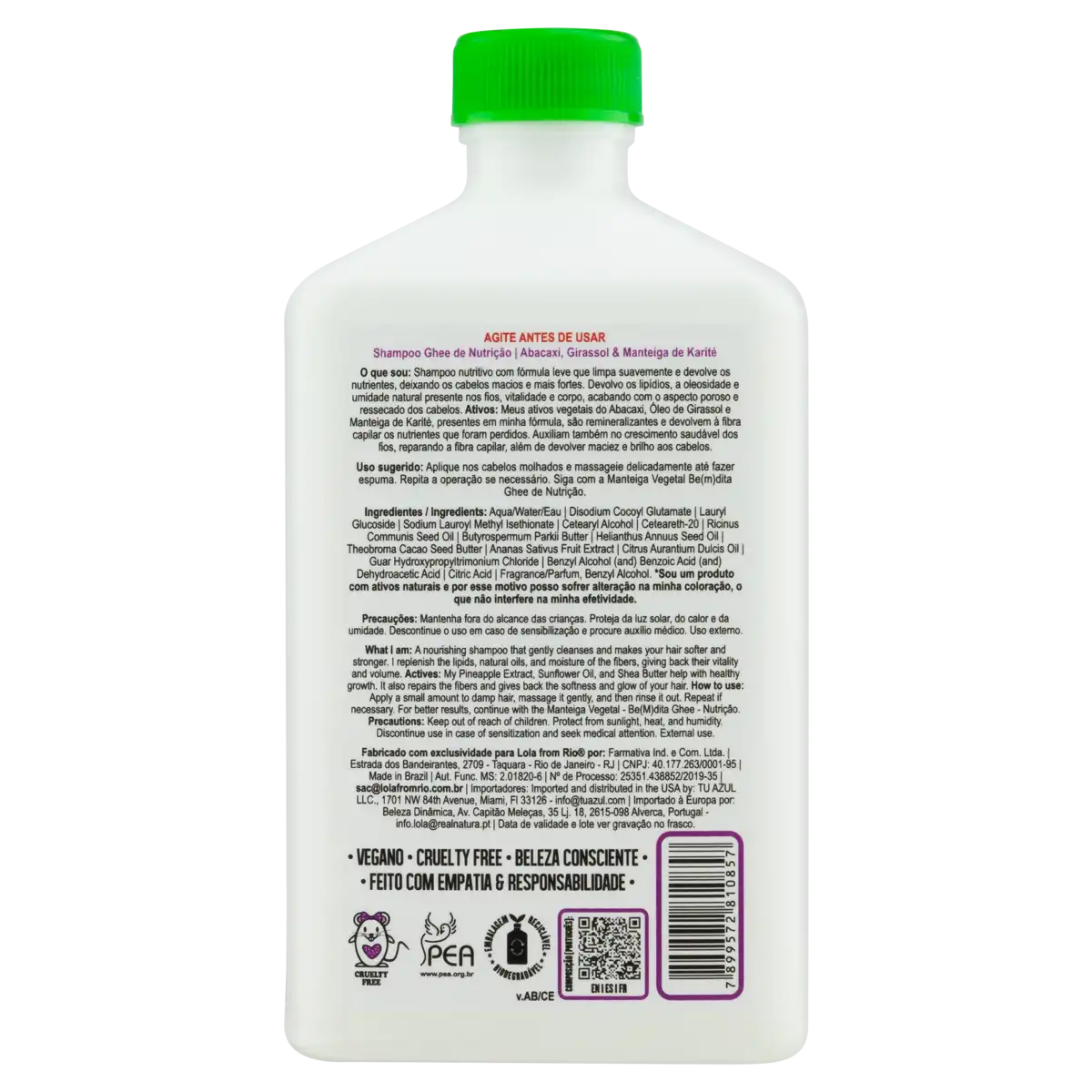 Shampoo Nutrição Lola from Rio Be(M)dita Ghee Frasco 250ml
