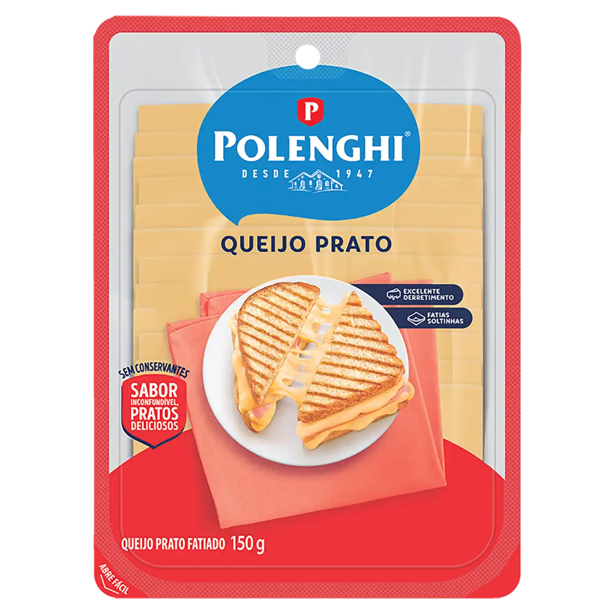 Queijo Prato Fatiado Polenghi 150g