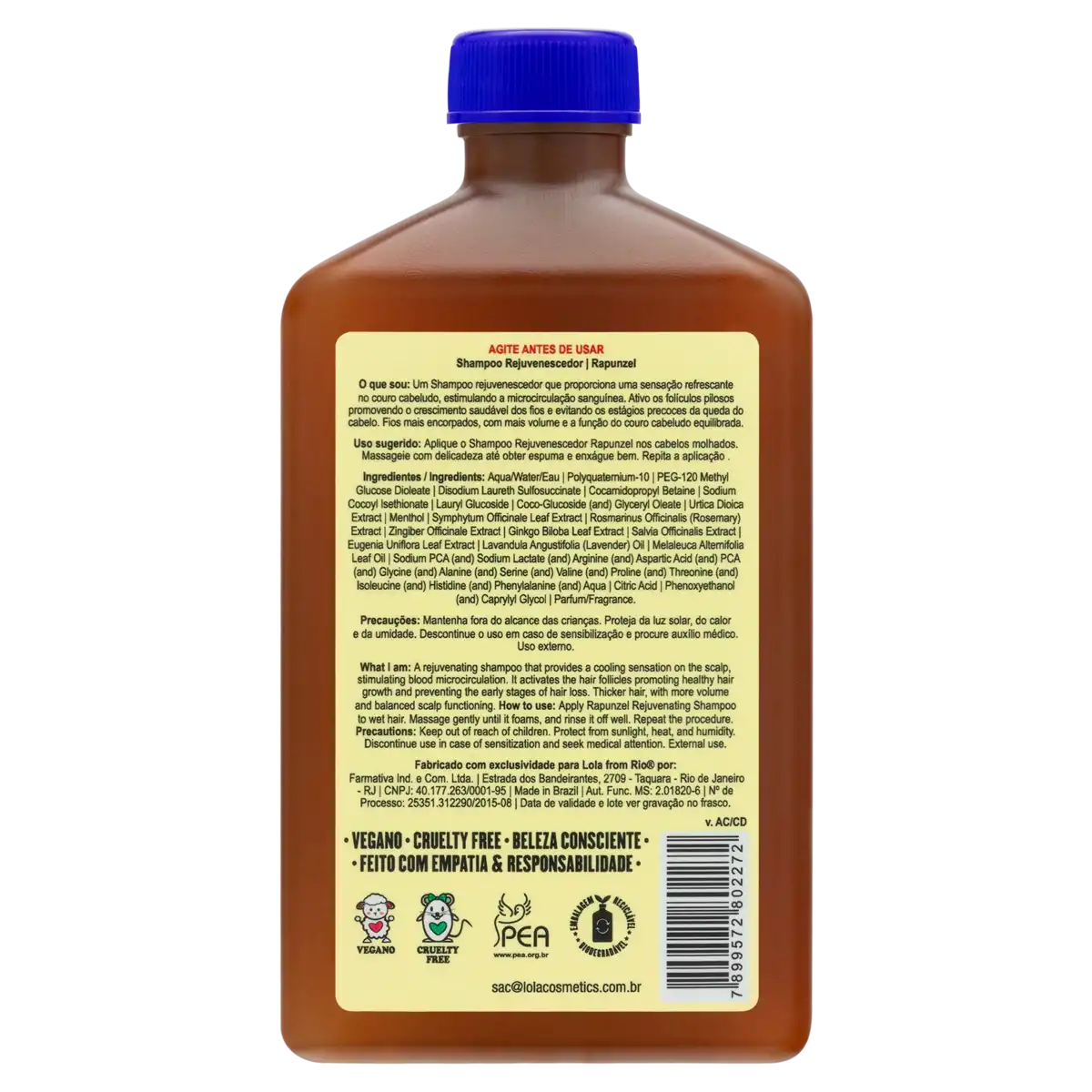 Shampoo Rejuvenescedor Lola from Rio Rapunzel Frasco 250ml