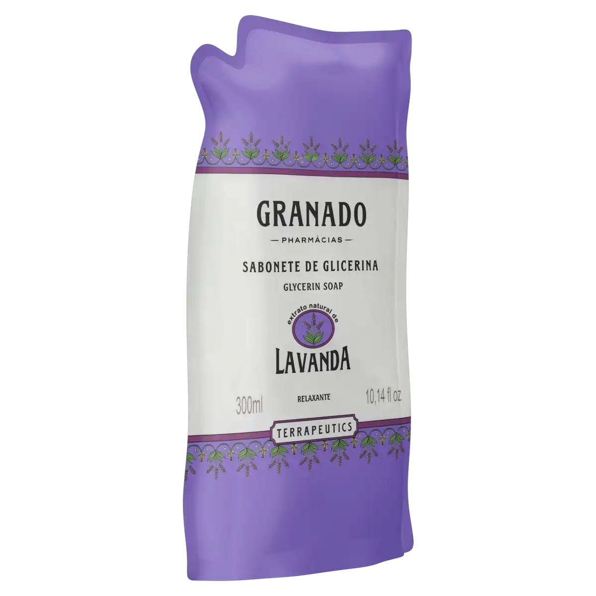 Sabonete Líquido de Glicerina Lavanda Granado Terrapeutics Sachê 300ml Refil