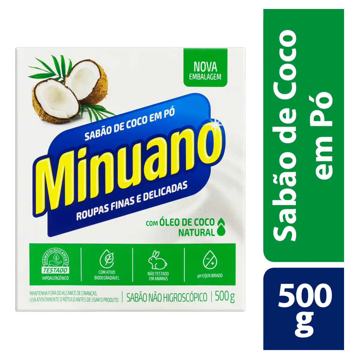 Sabão Pó Coco Minuano Caixa 500g