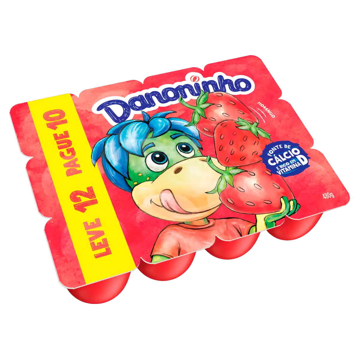 Petit Suisse Morango Danoninho Bandeja 480g Leve 12 Pague 10 Unidades