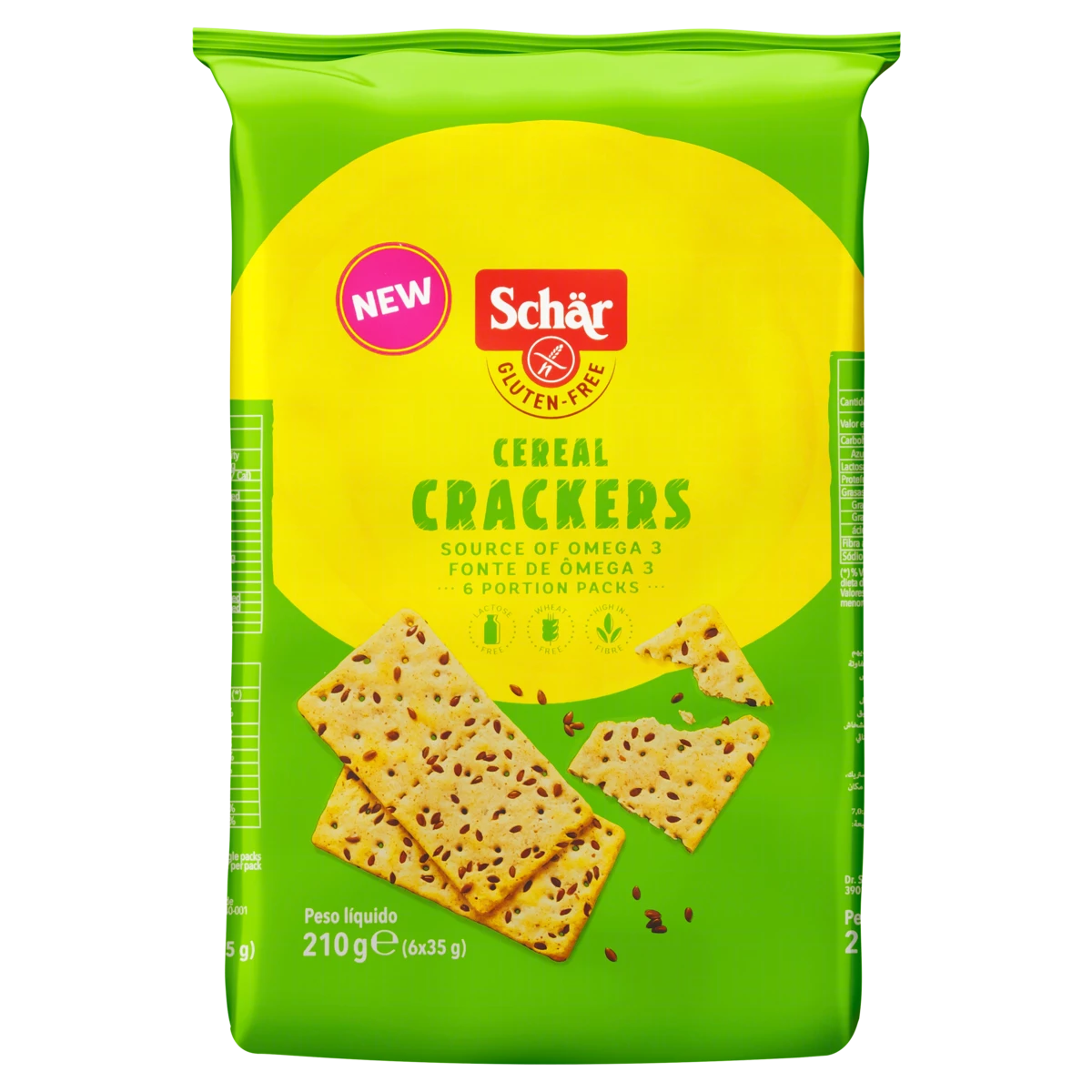 Biscoito Cracker Multigrãos sem Glúten Zero Lactose Schär Pacote 210g
