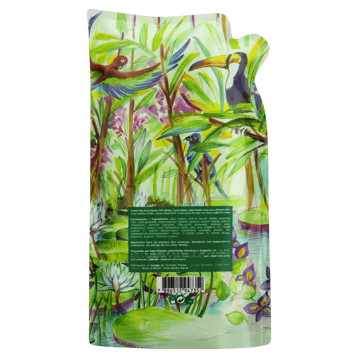 Sabonete Líquido Amazonian Phebo Sachê 320ml Refil