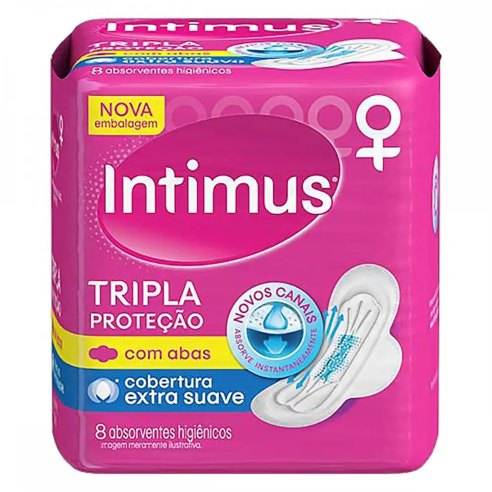 Absorvente Intimus 8und c Abas Tripla Prot Suav